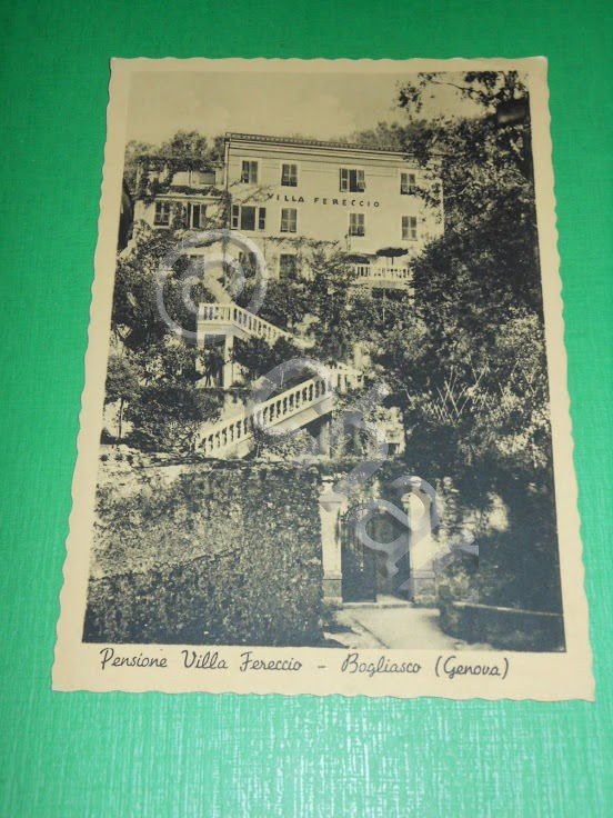 Cartolina Bogliasco ( Genova ) - Pensione Villa Fereccio 1940 …