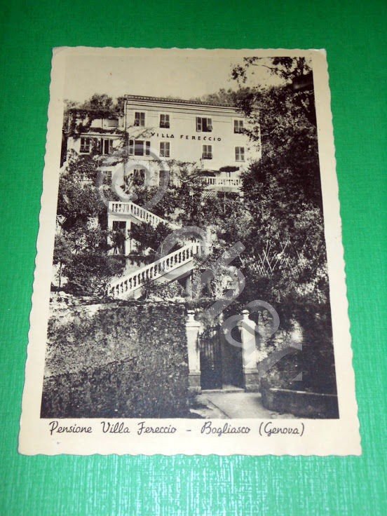 Cartolina Bogliasco ( Genova ) - Pensione Villa Fereccio 1941