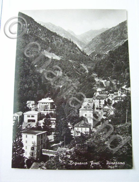 Cartolina Bognanco Fonti - Panorama 1950 ca