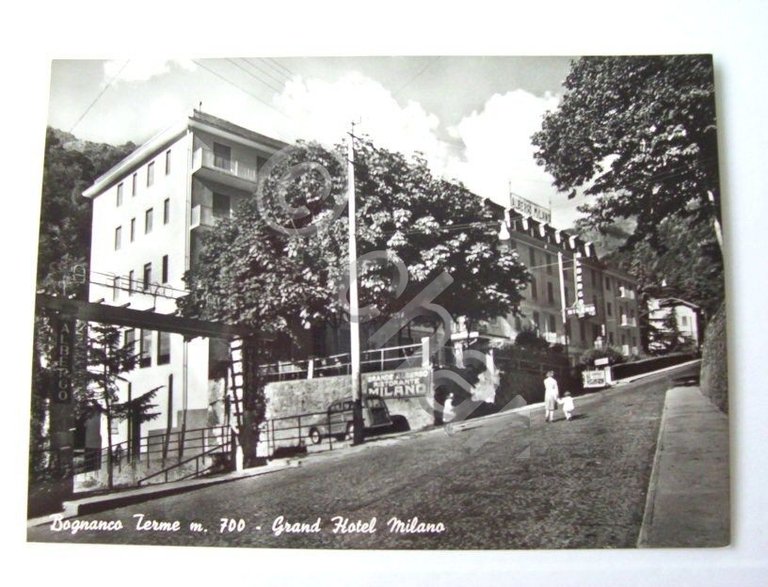 Cartolina Bognanco Terme - Grand Hotel Milano 1950 ca