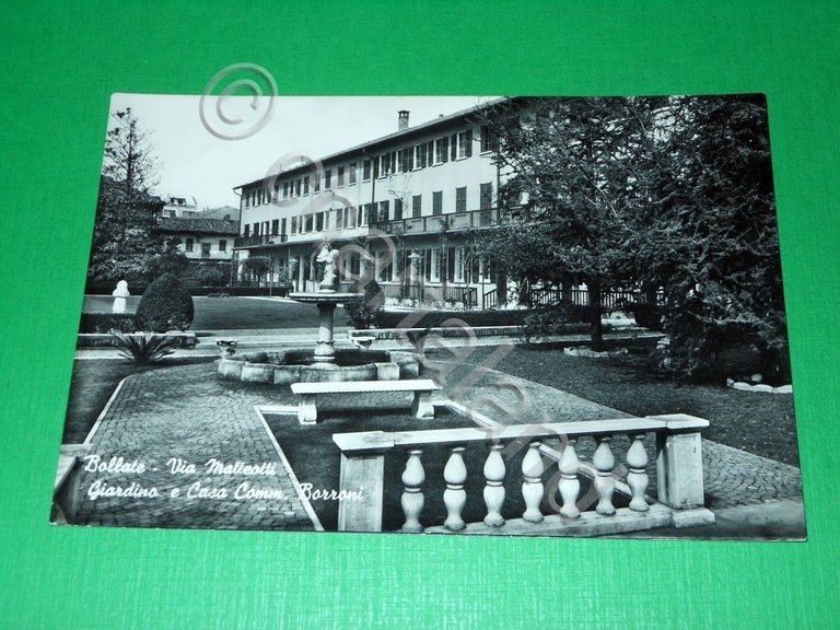 Cartolina Bollate - Via Matteotti - Giardino e Casa Comm. …