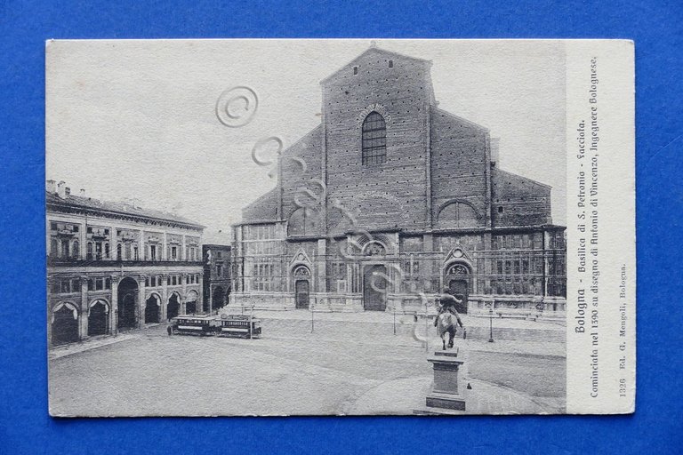 Cartolina Bologna - Basilica di S. Petronio e Tram - …