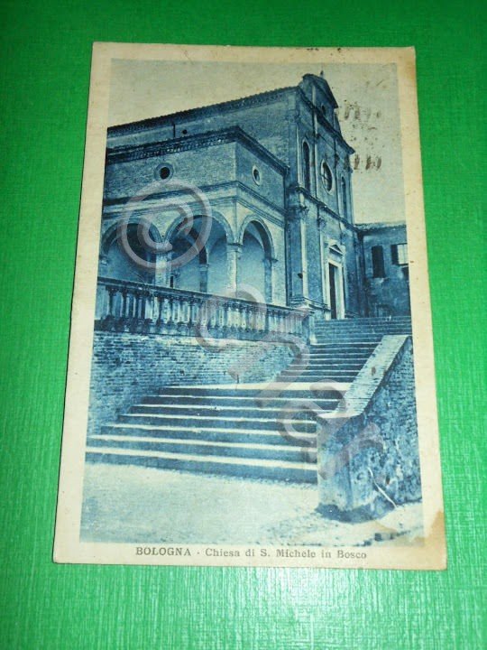 Cartolina Bologna - Chiesa di S. Michele in Bosco 1927.
