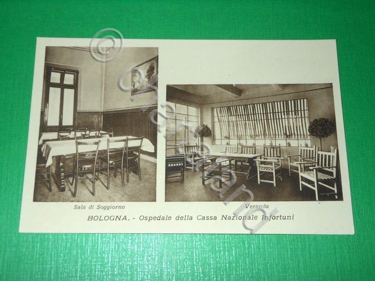 Cartolina Bologna - Ospedale Cassa Nazionale Infortuni - Sala Soggiorno …