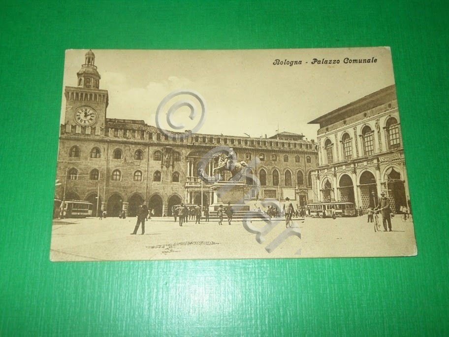 Cartolina Bologna - Palazzo Comunale 1920 ca.