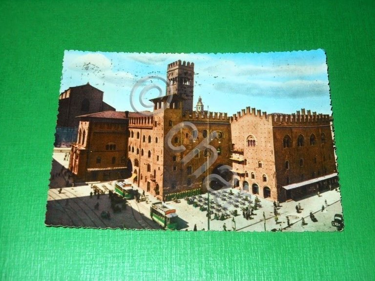 Cartolina Bologna - Palazzo Re Enzo 1955 ca.