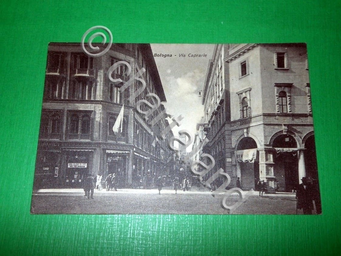 Cartolina Bologna - Via Caprarie 1952.