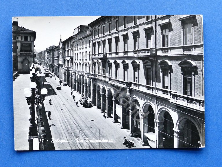 Cartolina Bologna - Via Indipendenza - 1961