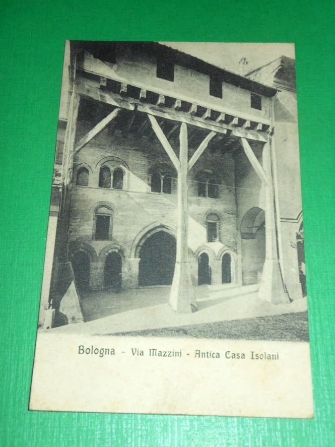 Cartolina Bologna - Via Mazzini - Antica Casa Isolani 1920 …
