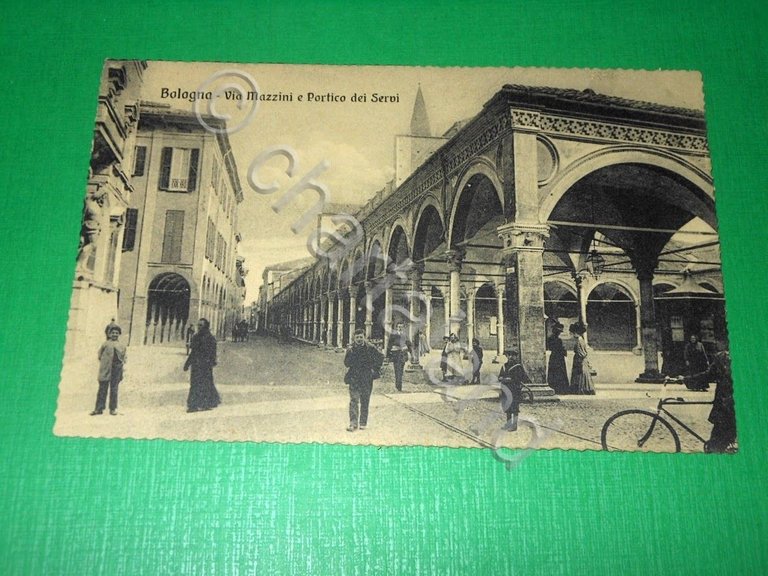 Cartolina Bologna - Via Mazzini e Portico dei Servi 1915 … | Immagine Gallery 2