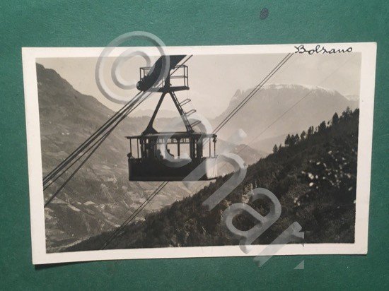 Cartolina Bolzano - Funivia Aerea al Monte Celle - 1939