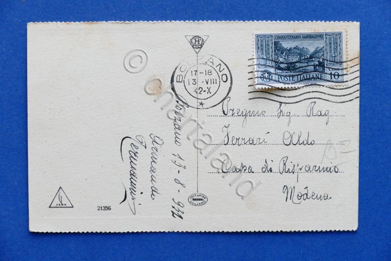 Cartolina Bolzano - Il Teatro - 1932