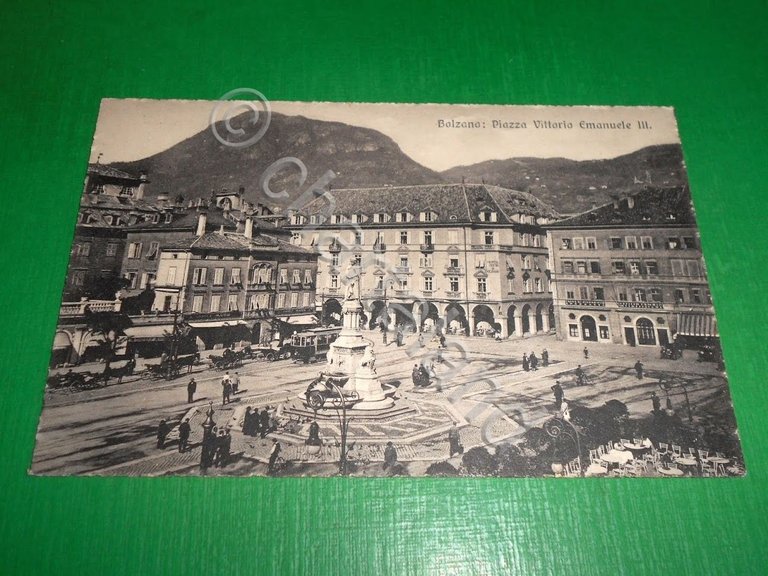 Cartolina Bolzano - Piazza Vittorio Emanuele III 1910 ca