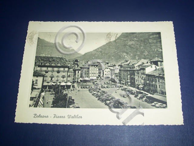Cartolina Bolzano - Piazza Walther 1957