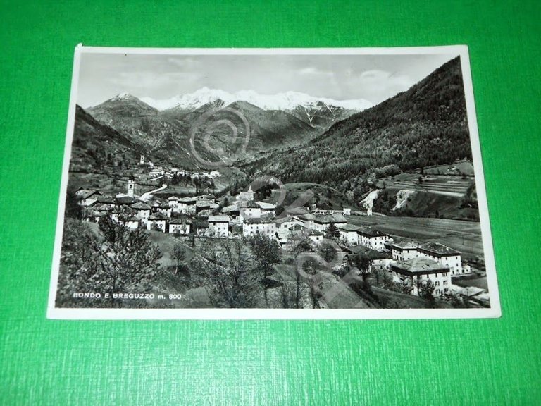 Cartolina Bondo e Breguzzo - Panorama 1952