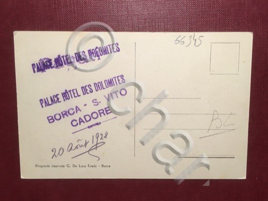 Cartolina Borca di Cadore - Palace Hotel des Dolomites - …