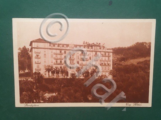 Cartolina Bordighera - Cap Hotel. - 1935