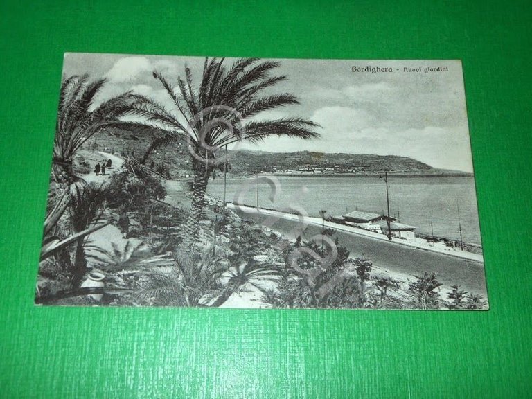 Cartolina Bordighera - Nuovi Giardini 1939.