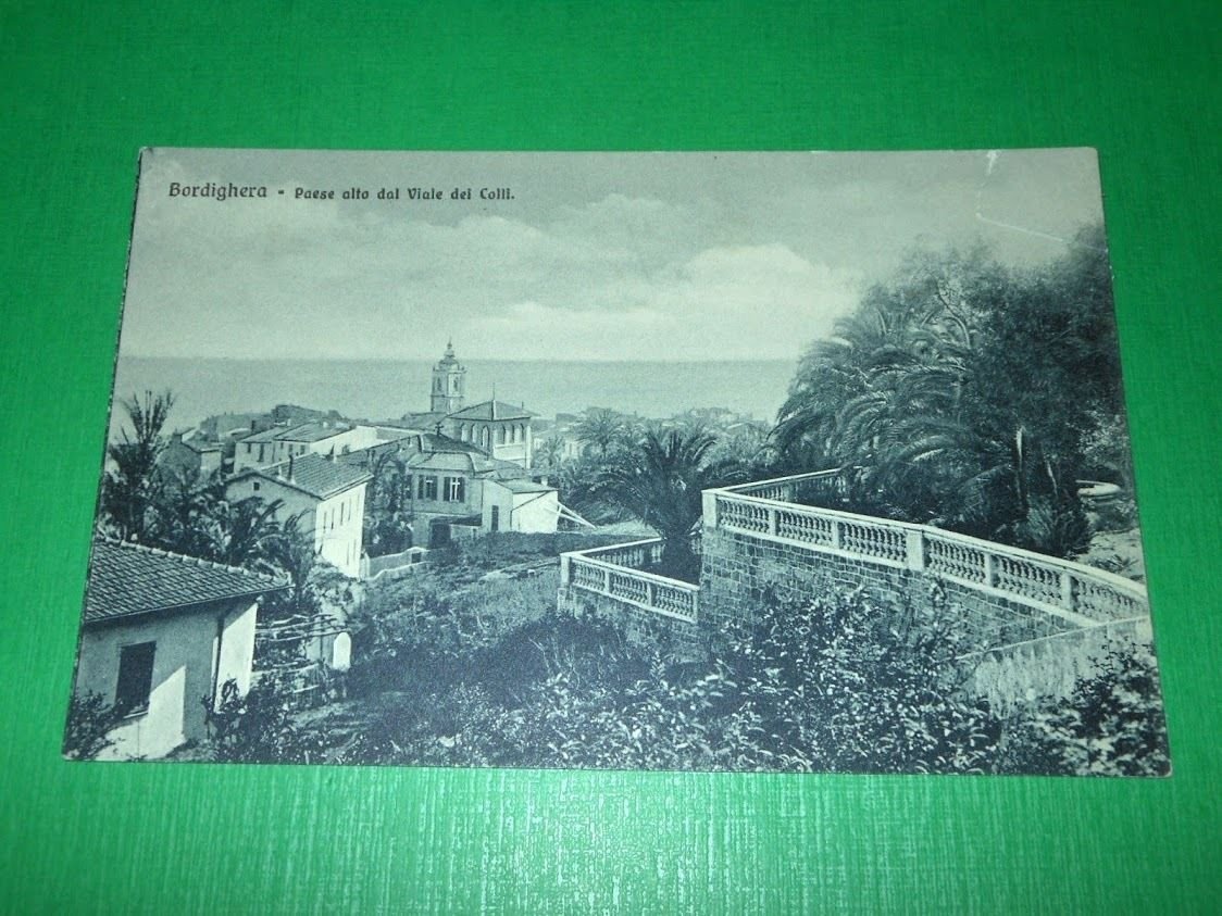 Cartolina Bordighera - Paese alto dal Viale dei Colli 1925 …
