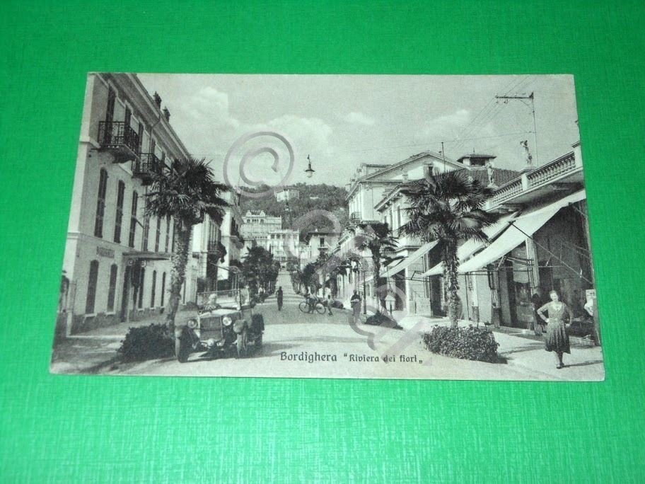 Cartolina Bordighera - Riviera dei Fiori .