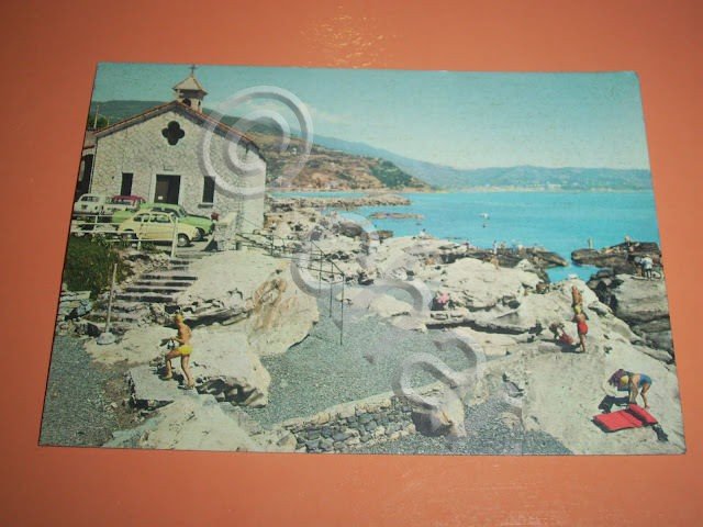 Cartolina Bordighera - S. Ampelio e Scogliera 1964