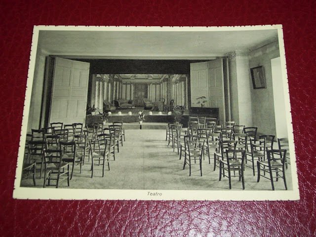 Cartolina Bordighera - Seminario Pio XI - Teatro 1940