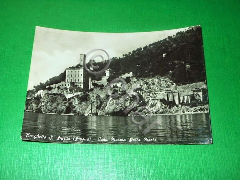 Cartolina Borghetto S. Spirito ( Savona ) - Casa Marina …