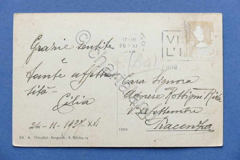 Cartolina Borgo Canale e Colle S. Vigilio - 1937