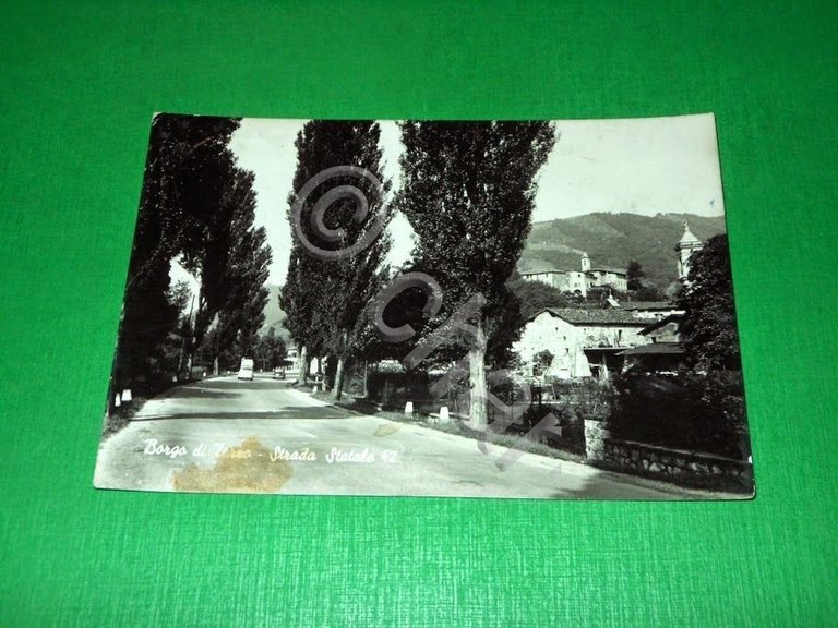 Cartolina Borgo di Terzo - Strada Statale 42 - 1955 …