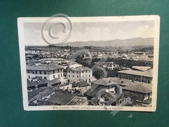 Cartolina Borgo S. Lorenzo - Dettaglio Panorama dal Campanile della …