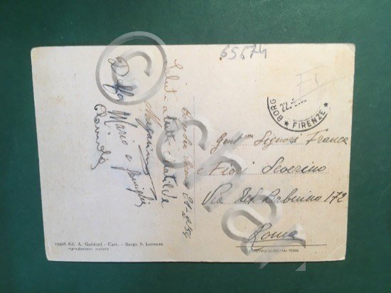 Cartolina Borgo S. Lorenzo - Dettaglio Panorama dal Campanile della …