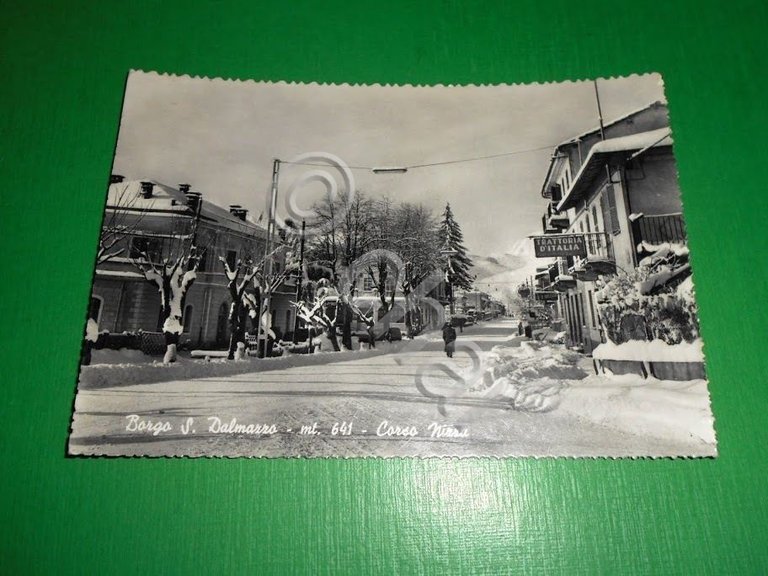 Cartolina Borgo San Dalmazzo - Corso Nizza 1956