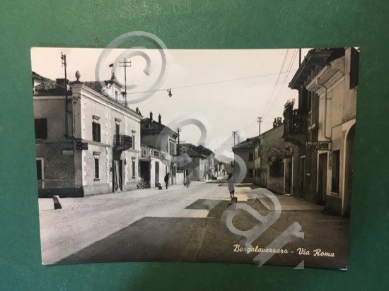 Cartolina Borgolavezzaro - Via Roma - 1957 | Immagine Gallery 3