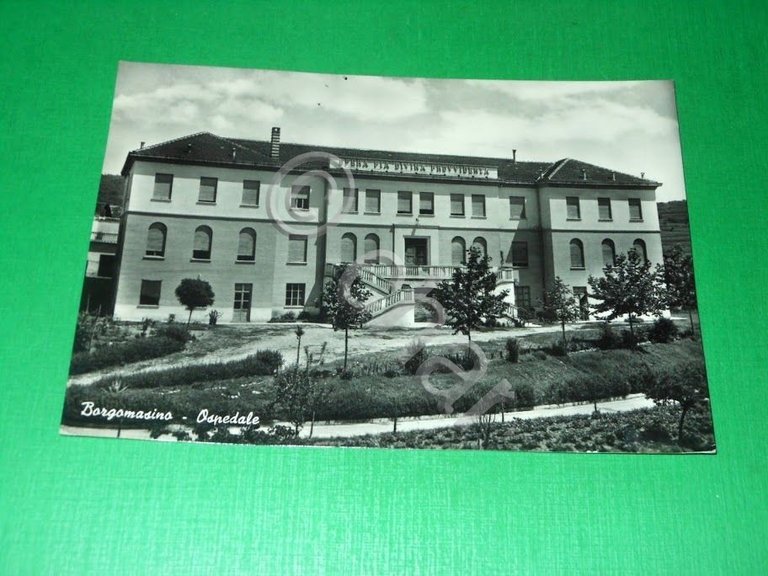 Cartolina Borgomasino - Ospedale 1960