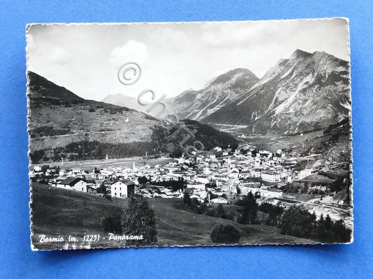 Cartolina Bormio - Panorama - 1953.