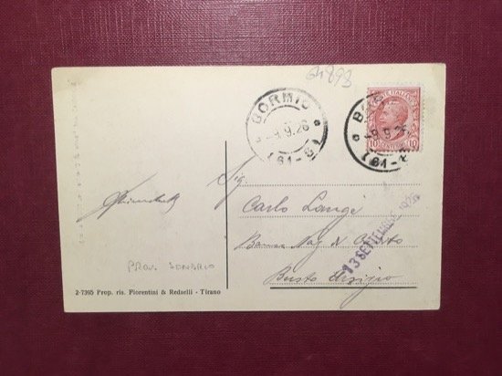 Cartolina Bormio dal Ponte Di Combo - 1926