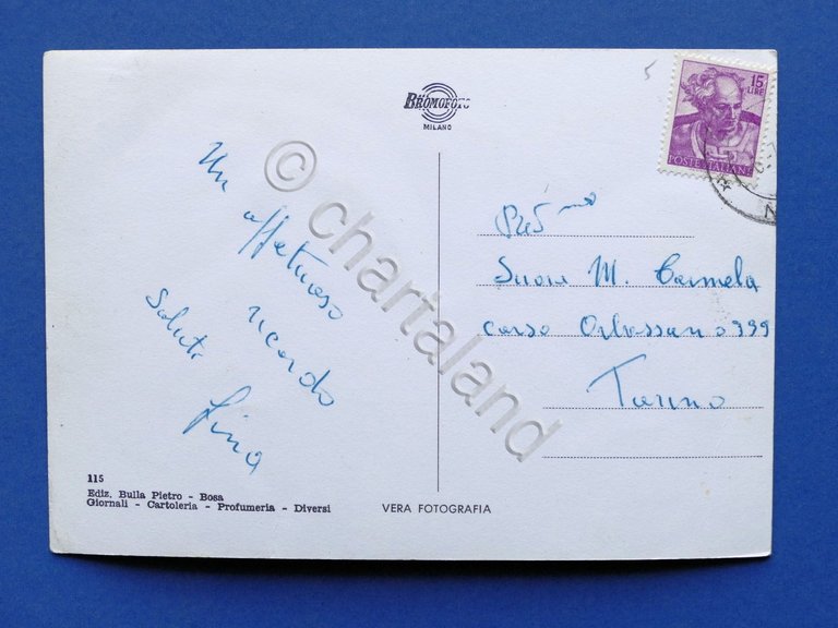 Cartolina Bosa - Varie vedute - 1960 ca.