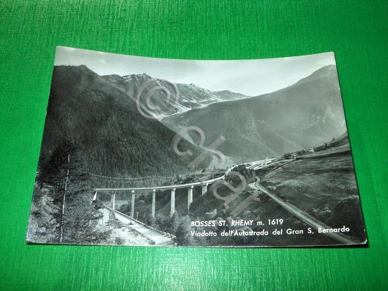 Cartolina Bosses St. Rhemy - Viadotto dell' Autostrada del Gran …