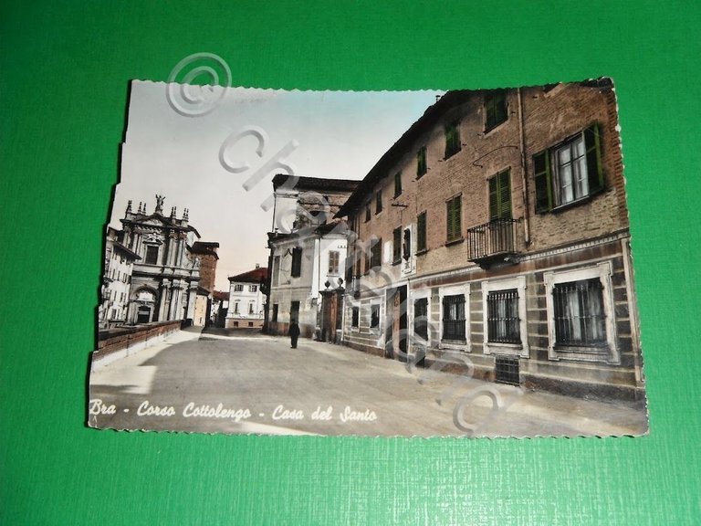 Cartolina Bra - Corso Cottolengo - Casa del Santo 1955 …
