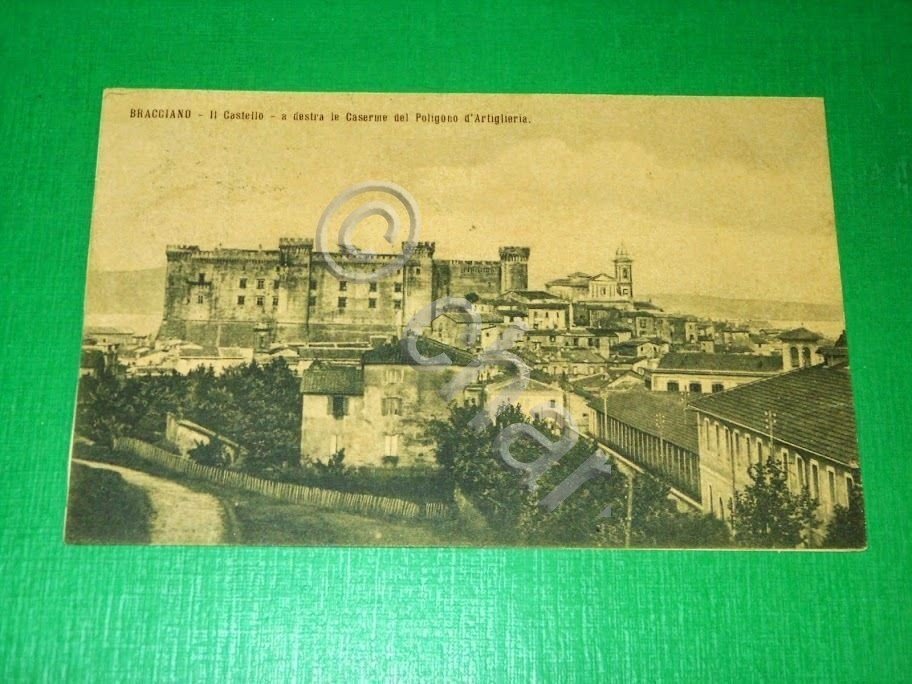 Cartolina Bracciano - Il Castello - Caserme del Poligono d' …