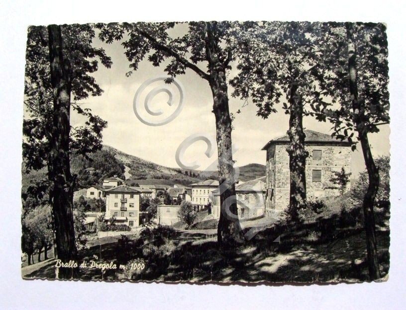 Cartolina Brallo di Pregola ( Pavia ) - Panorama 1950.