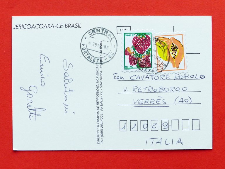 Cartolina Brasile - Jericoacoara - 1998.