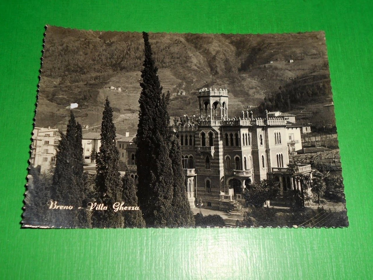 Cartolina Breno - Villa Ghezza 1950 ca .