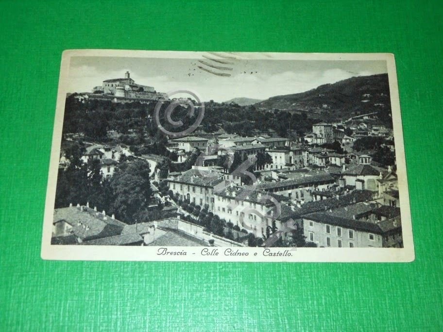 Cartolina Brescia - Colle Cidneo e Castello 1935 ca