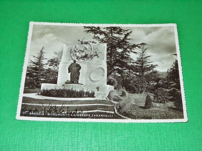 Cartolina Brescia - Monumento a Giuseppe Zanardelli 1938