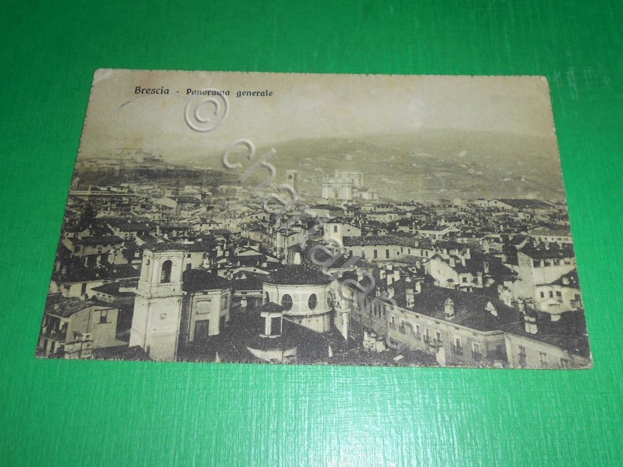 Cartolina Brescia - Panorama generale 1916.