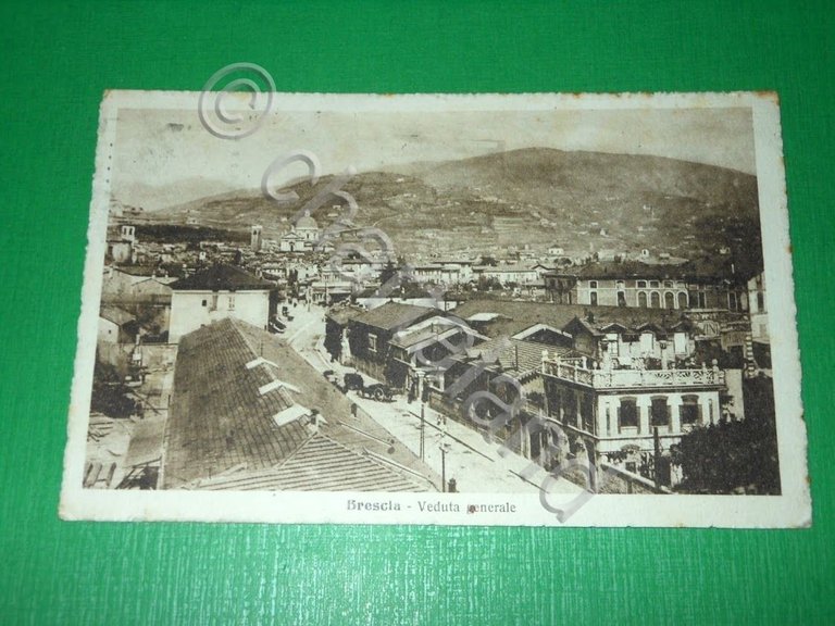 Cartolina Brescia - Veduta generale 1921.
