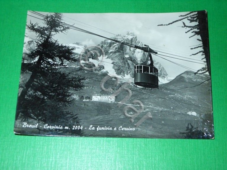 Cartolina Breuil - Cervinia - La funivia e Cervino 1955 | Immagine Gallery 2