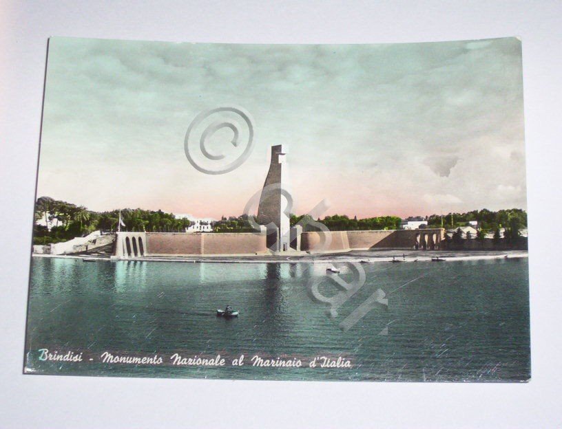 Cartolina Brindisi - Mon. al Marinaio d' Italia 1957.