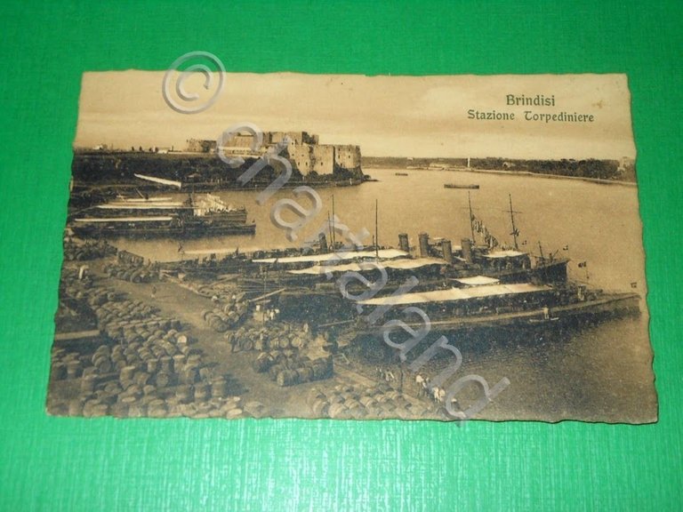 Cartolina Brindisi - Stazione Torpediniere 1908